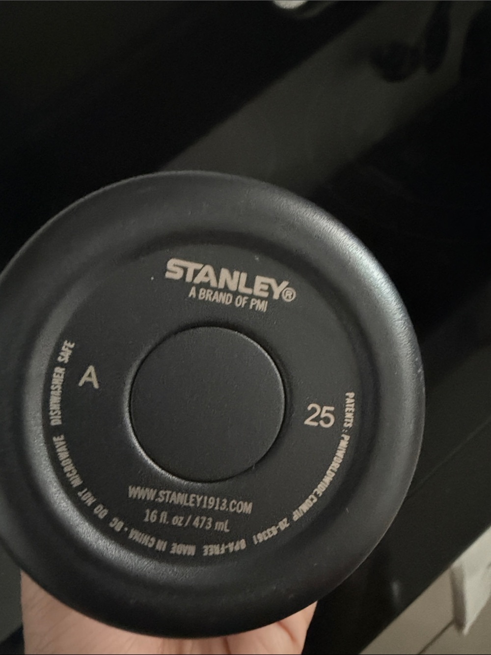Stanley Black and Silver Insulated Travel Mug 16 oz - Picture 5 of 5